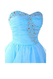 Sweetheart Organza Blue Homecoming Dresses Prom Dresses PG054 - Pgmdress