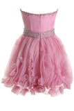 Sweetheart Organza Pink Homecoming Dresses Short Prom Dresses PG067 - Pgmdress