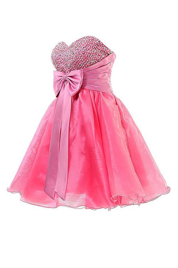 Sweetheart Organza Short Prom Dresses Homecoming Dresses PG063 - Pgmdress