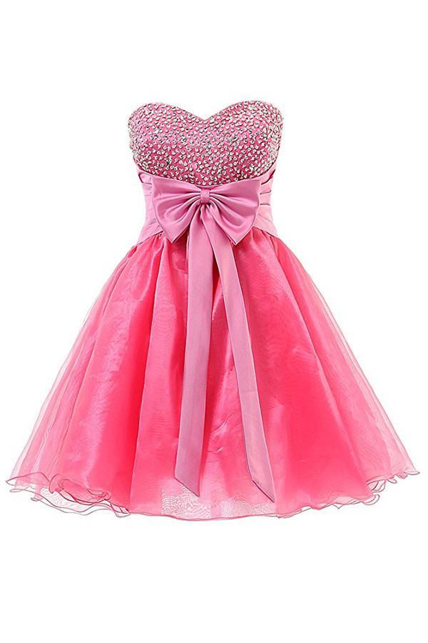 Sweetheart Organza Short Prom Dresses Homecoming Dresses PG063 - Pgmdress
