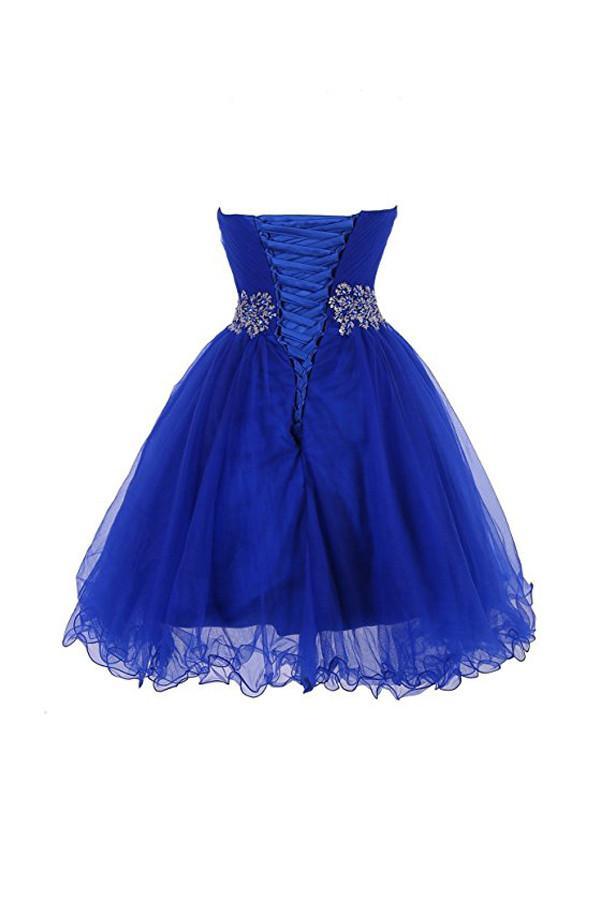 Sweetheart Tulle Cocktail Dress Homecoming Dress With Beading PG086 - Pgmdress