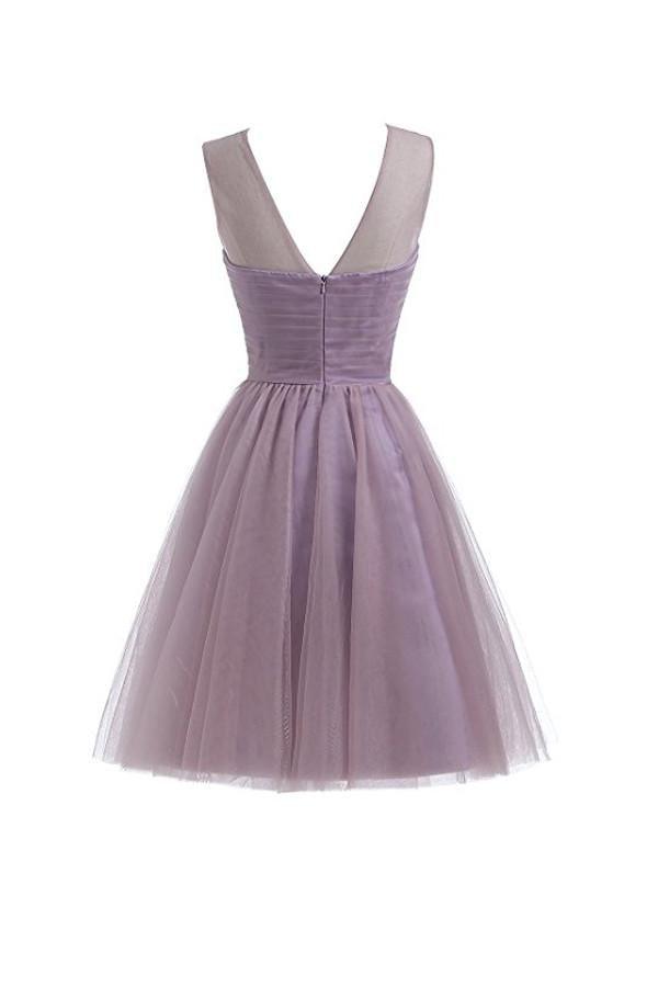 Sweetheart Tulle Light Purple Homecoming Dresses Short Prom Dresses PG069 - Pgmdress