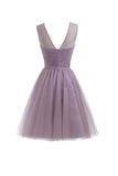 Sweetheart Tulle Light Purple Homecoming Dresses Short Prom Dresses PG069 - Pgmdress