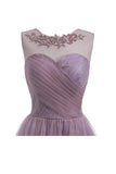 Sweetheart Tulle Light Purple Homecoming Dresses Short Prom Dresses PG069 - Pgmdress