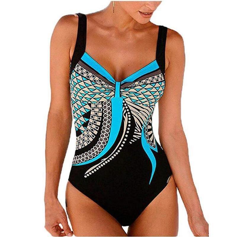OMKAGI One Piece Swimsuit Sequins Backless Women's Swimming Suit