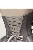 Tulle Gray Short Prom Dress Homecoming Dress Coktail Dress PG130 - Pgmdress