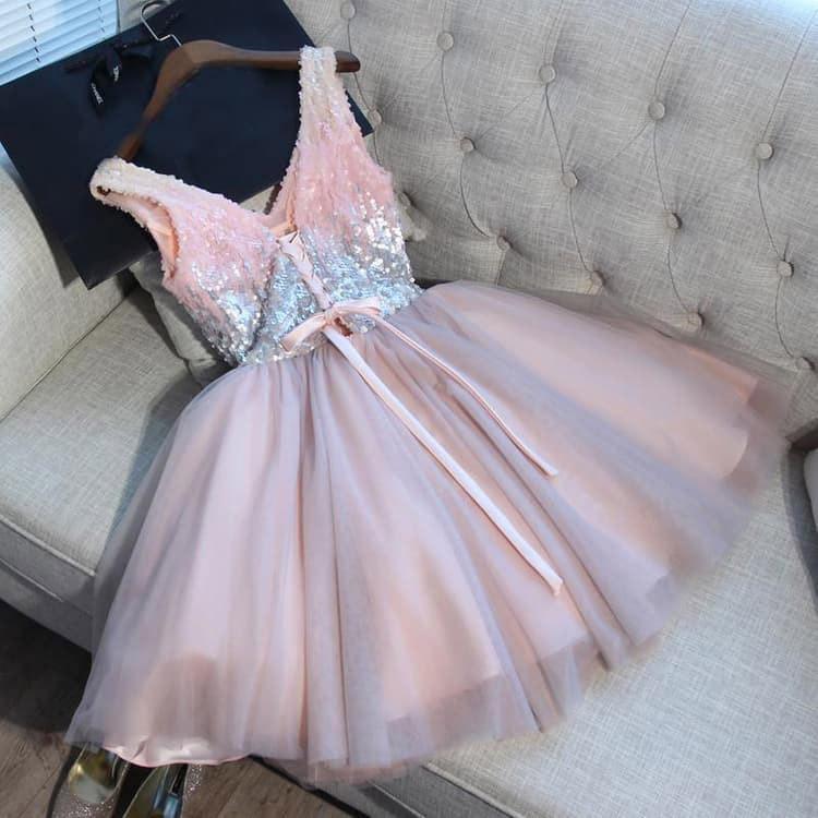 Tulle Homecoming Dress Sexy A-line Short Prom Dress Party Dress PD363 - Pgmdress