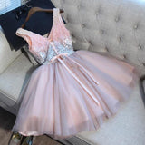 Tulle Homecoming Dress Sexy A-line Short Prom Dress Party Dress PD363 - Pgmdress