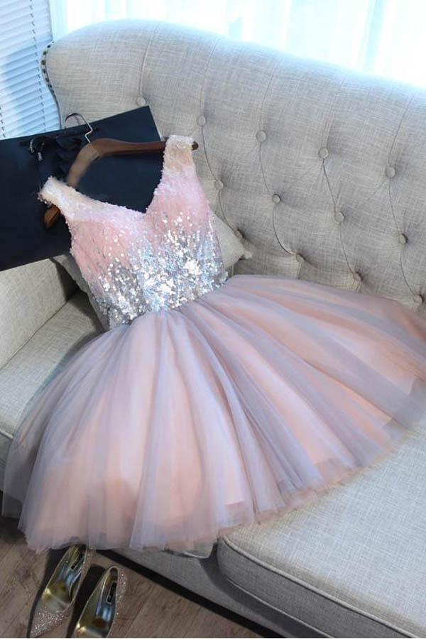Tulle Homecoming Dress Sexy A-line Short Prom Dress Party Dress PD363 - Pgmdress