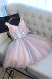 Tulle Homecoming Dress Sexy A-line Short Prom Dress Party Dress  PD363