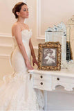 Tulle Mermaid Wedding Dress With Lace Appliques  WD299
