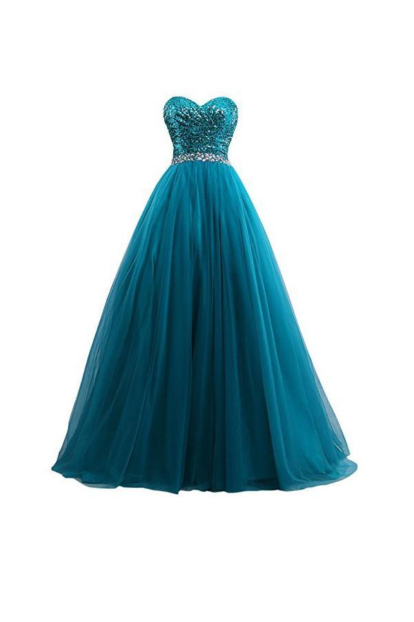 Tulle Sequin Ball Gown Prom Dresses Evening Gown PG254 - Pgmdress