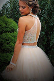 Two Piece Tulle Prom Dresses Homecoming Dresses With Beading PG025 - Pgmdress