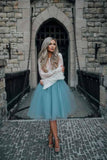 Two Piece Tulle See Through Long Sleeve Lace Homecoming Dress PD208 - Pgmdress