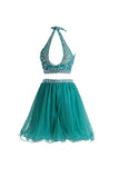 Two Pieces Tulle Short with Beaded Homecoming Dresses PG046 - Pgmdress