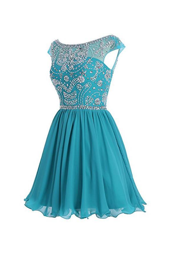 V-back Chiffon Short Prom Homecoming Dresses – Pgmdress