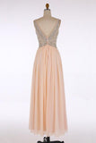 V-neck Chiffon Beading Blush Pink Evening/Prom Dresses PG 233 - Pgmdress