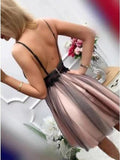 V-neck Short Homecoming Dresses  Beaded Short Formal Dress   PD395 - Pgmdress
