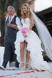 Vintage High Low Beach Weddign Dresses Strapless White Wedding Dresses WD297 - Pgmdress