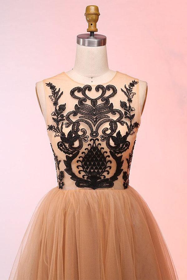 Vintage Short Tulle Appliques Homecoming Dress Short Prom Dress Custom Size / As Picture Vintage Short Tulle Appliques Homecoming Dress Short Prom Dress Custom Size / As Picture