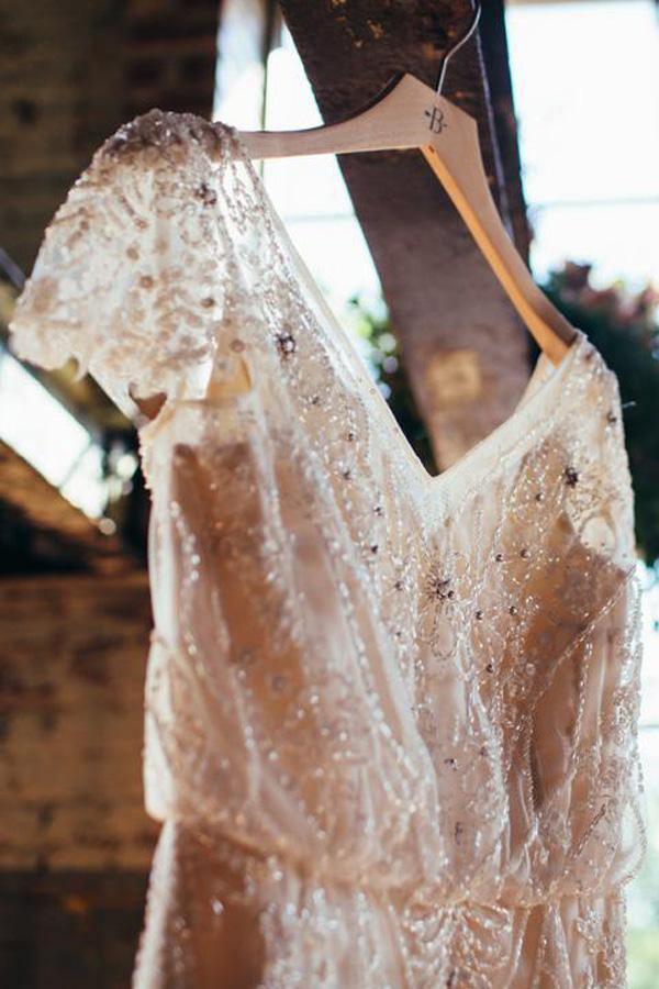 Wedding Dresses Romantic A-line V-neck Beading Sexy Chiffon Bridal Gown WD490 - Pgmdress