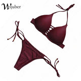 Weljuber Women Bandage Bikini  New Sexy Brazilian Biquini Bathing Suit