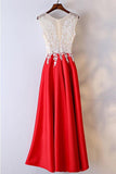 White And Red Lace Long Formal/Prom Dress For Women PG595 - Pgmdress